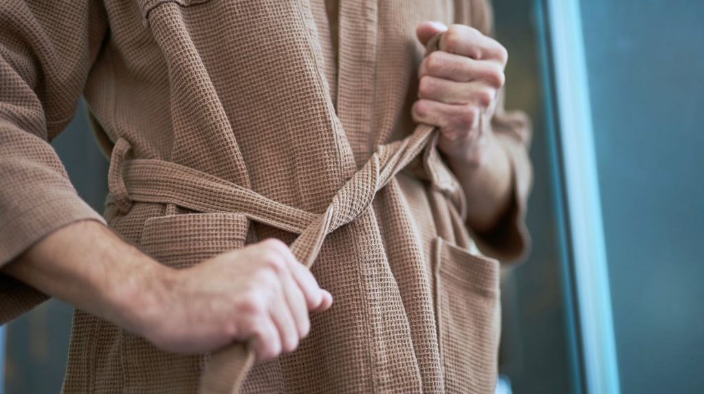 mens silk bathrobe